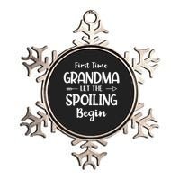 Spoiling Begin Funny Grandmother Novelty First Time Grandma Metallic Star Ornament