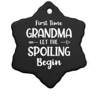 Spoiling Begin Funny Grandmother Novelty First Time Grandma Ceramic Star Ornament