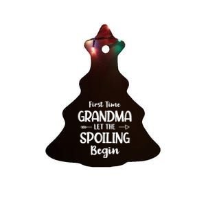 Spoiling Begin Funny Grandmother Novelty First Time Grandma Ceramic Tree Ornament