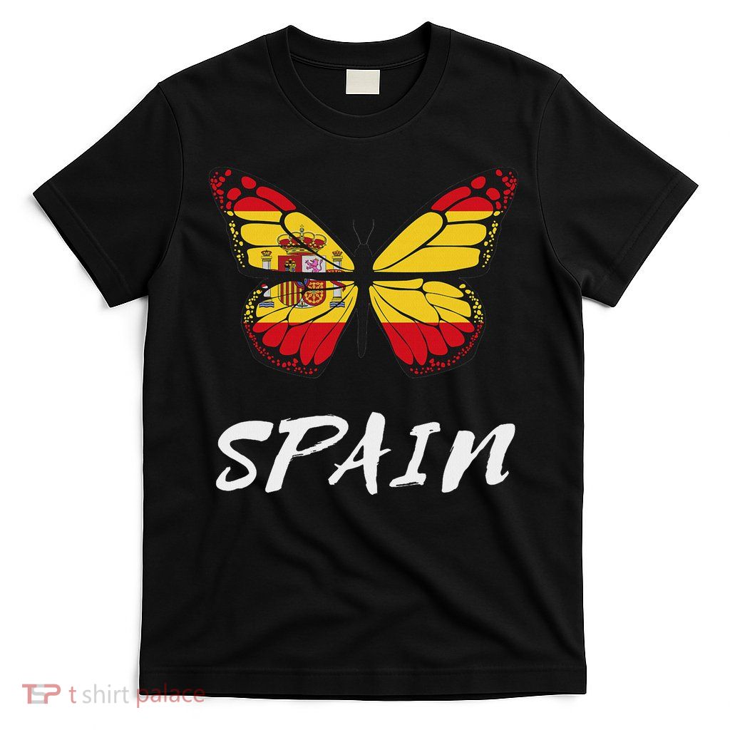 Spain Butterfly Flag España Pride Spanish Roots T-Shirt