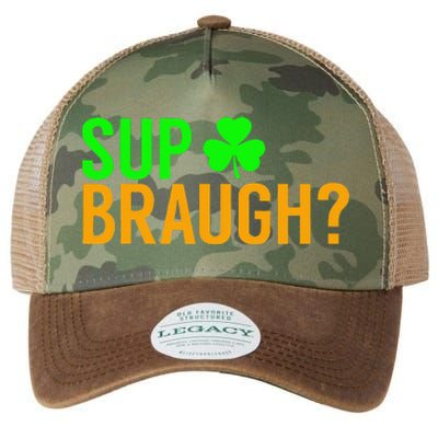 Sup Braugh Funny St Patricks Day Costume Pun Women Legacy Tie Dye Trucker Hat