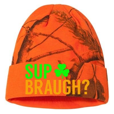 Sup Braugh Funny St Patricks Day Costume Pun Women Kati Licensed 12" Camo Beanie