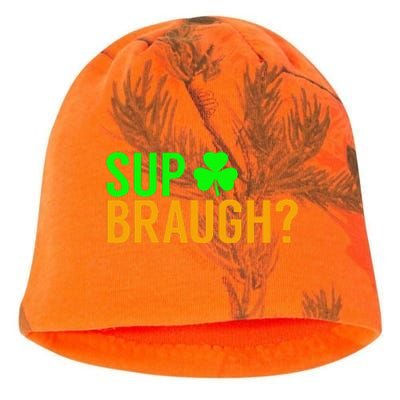 Sup Braugh Funny St Patricks Day Costume Pun Women Kati - Camo Knit Beanie