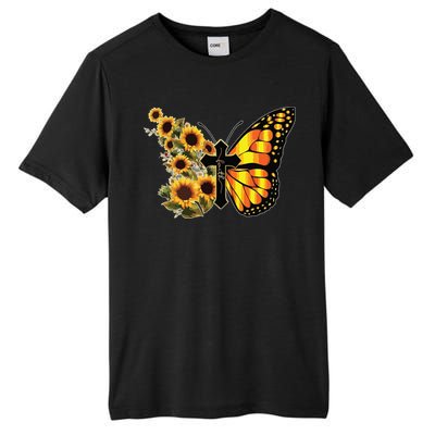 Sunflower Butterfly Faith Tall Fusion ChromaSoft Performance T-Shirt