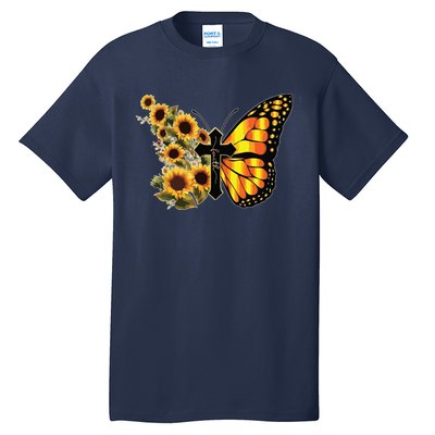 Sunflower Butterfly Faith Tall T-Shirt