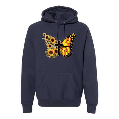 Sunflower Butterfly Faith Premium Hoodie