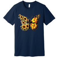 Sunflower Butterfly Faith Premium T-Shirt