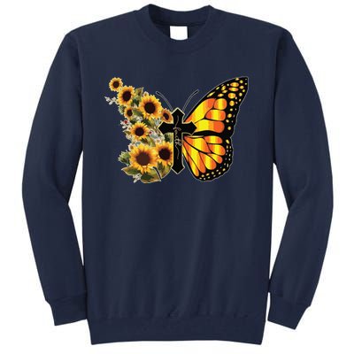 Sunflower Butterfly Faith Tall Sweatshirt