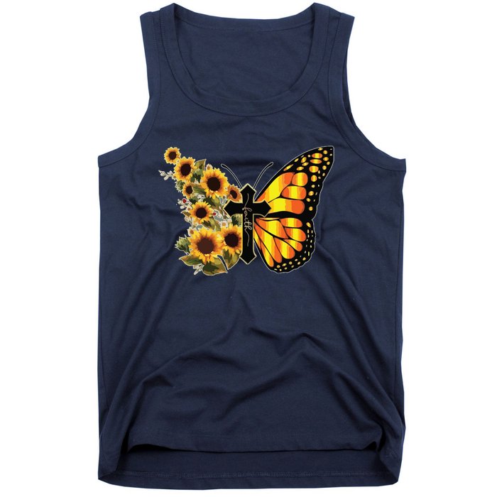 Sunflower Butterfly Faith Tank Top