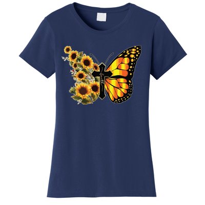 Sunflower Butterfly Faith Women's T-Shirt