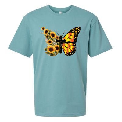 Sunflower Butterfly Faith Sueded Cloud Jersey T-Shirt