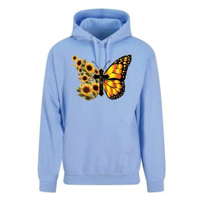 Sunflower Butterfly Faith Unisex Surf Hoodie