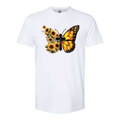 Sunflower Butterfly Faith Softstyle® CVC T-Shirt