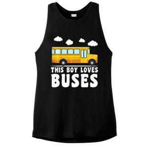 School Bus Funny Bus Lover This loves Buses Ladies PosiCharge Tri-Blend Wicking Tank