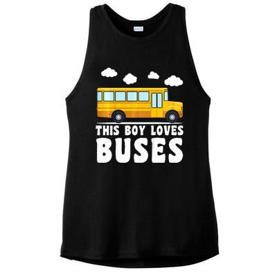 School Bus Funny Bus Lover This loves Buses Ladies PosiCharge Tri-Blend Wicking Tank