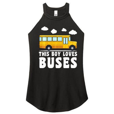 School Bus Funny Bus Lover This loves Buses Women’s Perfect Tri Rocker Tank