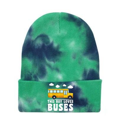 School Bus Funny Bus Lover This loves Buses Tie Dye 12in Knit Beanie