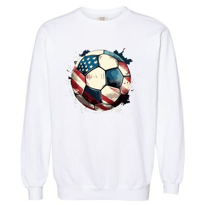 Soccer Ball Flag Hoodie Garment-Dyed Sweatshirt