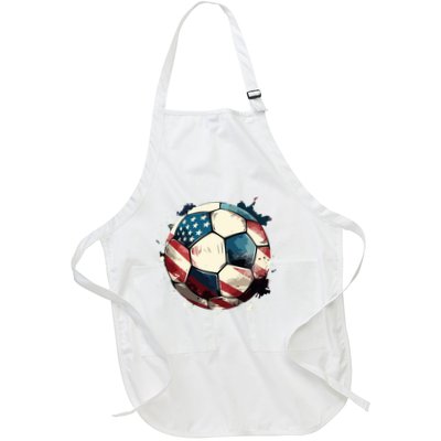 Soccer Ball Flag Hoodie Apron