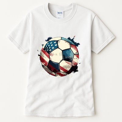 Soccer Ball Flag Hoodie Tall T-Shirt