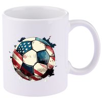 Soccer Ball Flag Hoodie 11oz C Handle Ceramic Mug