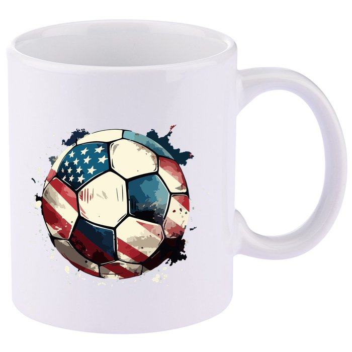 Soccer Ball Flag Hoodie 11oz C Handle Ceramic Mug