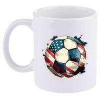 Soccer Ball Flag Hoodie 11oz C Handle Ceramic Mug