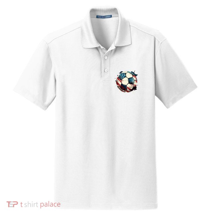 Soccer Ball Flag Hoodie Dry Zone Grid Polo