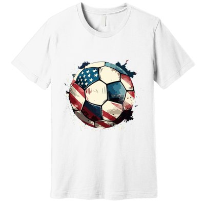 Soccer Ball Flag Hoodie Premium T-Shirt