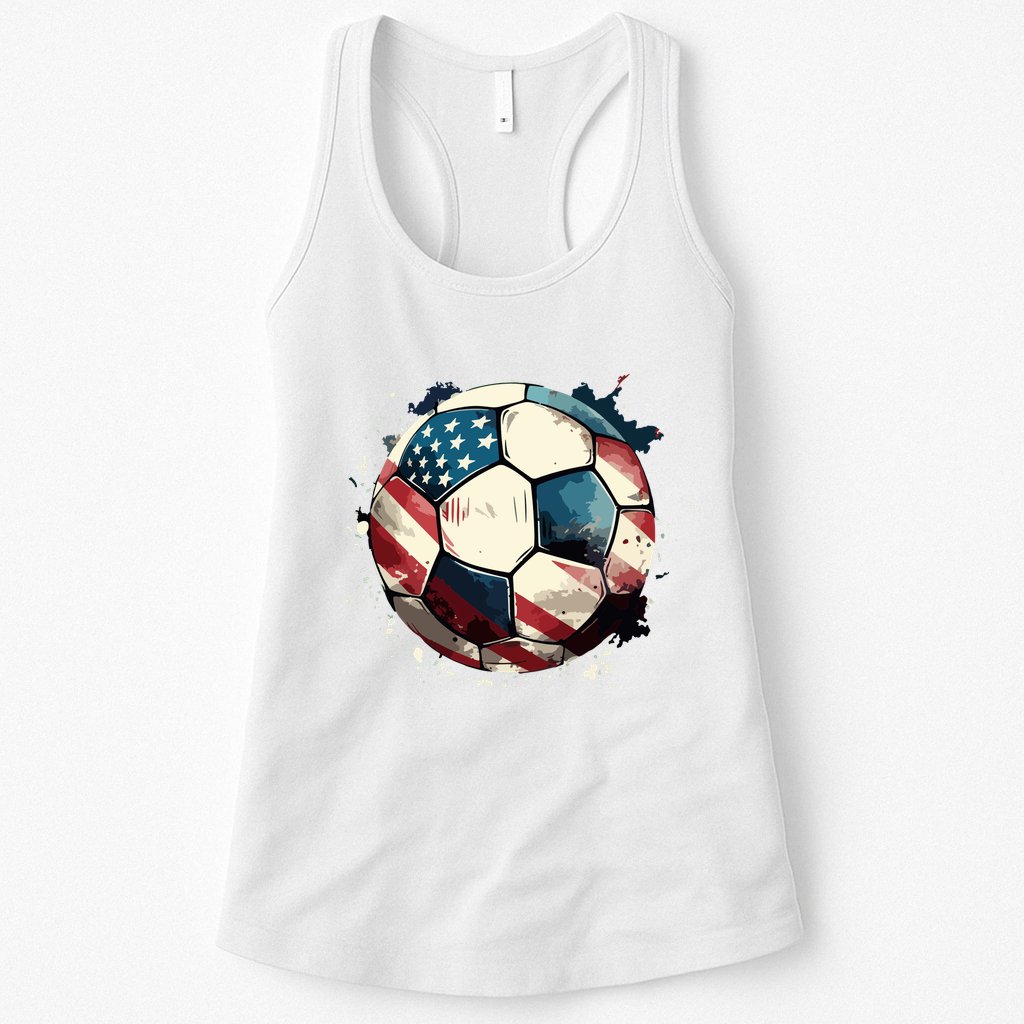 Soccer Ball Flag Hoodie Womens Tank Top