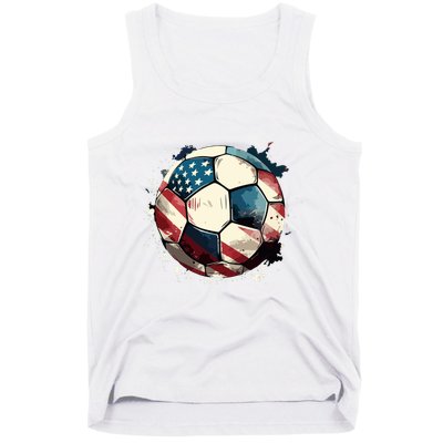 Soccer Ball Flag Hoodie Tank Top