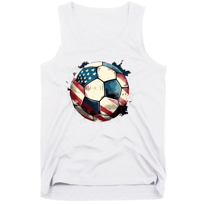 Soccer Ball Flag Hoodie Tank Top