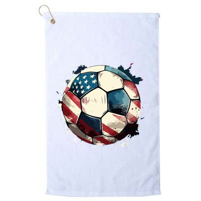 Soccer Ball Flag Hoodie Golf Towel
