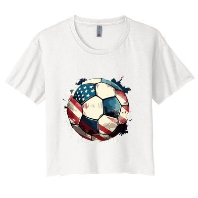 Soccer Ball Flag Hoodie Crop Top