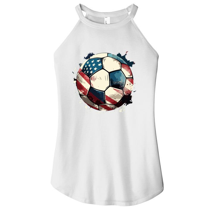Soccer Ball Flag Hoodie Women's Perfect Tri Rocker Tank