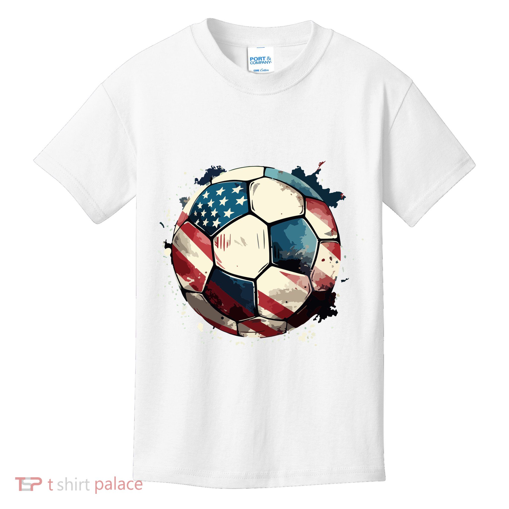 Soccer Ball Flag Hoodie Kids T-Shirt