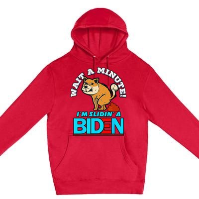 Slidin' Biden Funny Dog Trump Political Sarcasm Premium Pullover Hoodie