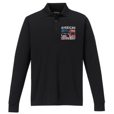 Square Body For A Old Pickup Truck Lovers Performance Long Sleeve Polo