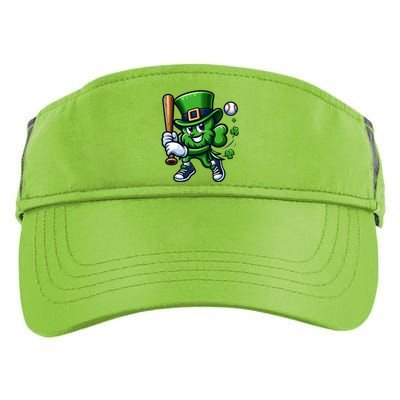 Shamrock Baseball Funny St Patricks Day Adult Drive Performance Visor