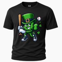 Shamrock Baseball Funny St Patricks Day Cooling Performance Crew T-Shirt