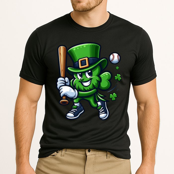 Shamrock Baseball Funny St Patricks Day Cooling Performance Crew T-Shirt