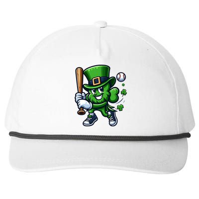 Shamrock Baseball Funny St Patricks Day Snapback Five-Panel Rope Hat