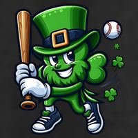 Shamrock Baseball Funny St Patricks Day Adult Drive Performance Visor