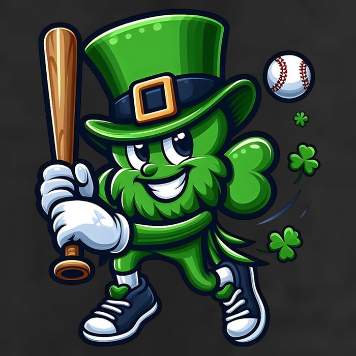 Shamrock Baseball Funny St Patricks Day Adult Drive Performance Visor