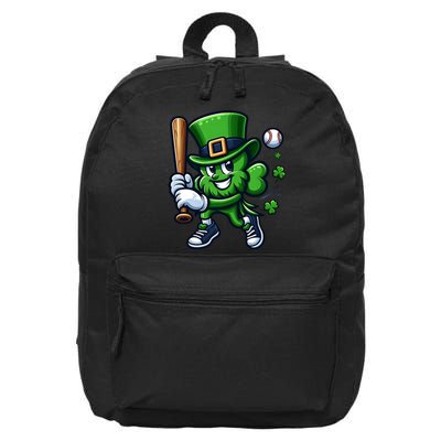 Shamrock Baseball Funny St Patricks Day 16 in Basic Backpack