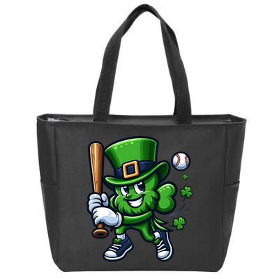Shamrock Baseball Funny St Patricks Day Zip Tote Bag