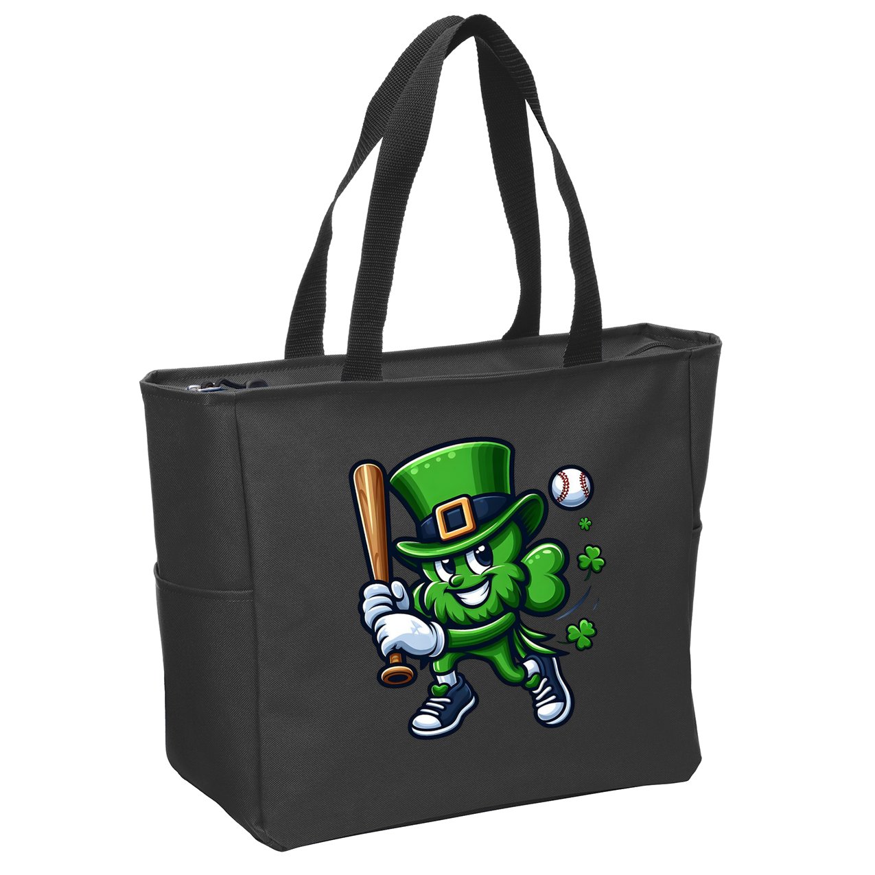 Shamrock Baseball Funny St Patricks Day Zip Tote Bag