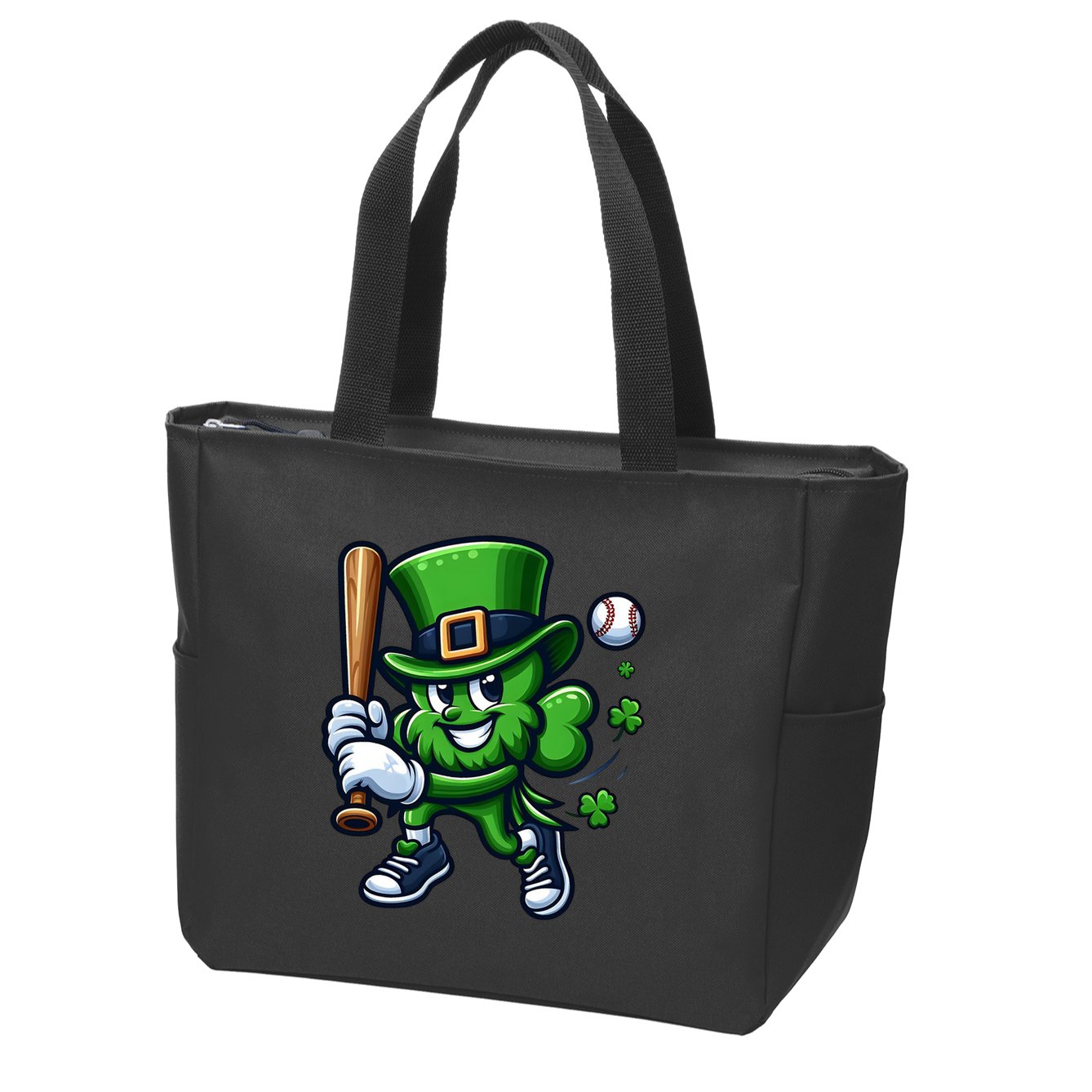 Shamrock Baseball Funny St Patricks Day Zip Tote Bag