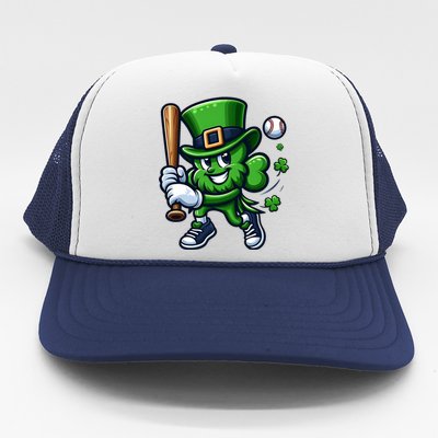 Shamrock Baseball Funny St Patricks Day Trucker Hat