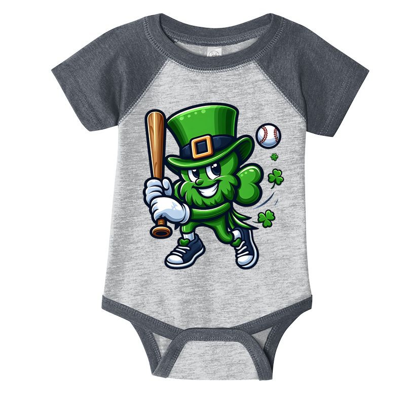 Shamrock Baseball Funny St Patricks Day Infant Baby Jersey Bodysuit